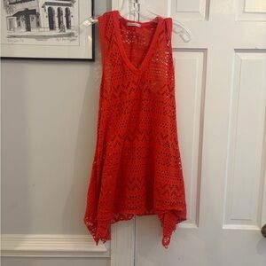 SOLD
Robin Piccone Vibrant Red Crochet Swim Cover up